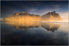 Poster Island - Das Vestrahorn bei Sonnenaufgang