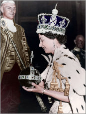 Wandbild  Königin Elisabeth II. nach ihrer Krönung