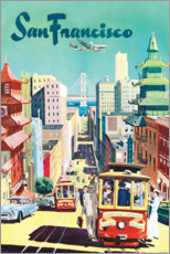 Holzbild  San Francisco - Vintage Travel Collection