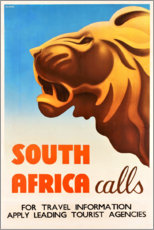 Poster Südafrika ruft (englisch)