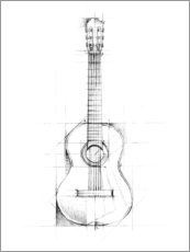 Poster Gitarren-Skizze