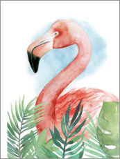Poster Flamingo Komposition II