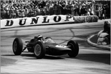 Leinwandbild  Jim Clark im Lotus 25 Climax, Monte Carlo, Monaco 1963
