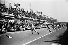 Leinwandbild  Start des 24 Stunden Rennens von Le Mans, 1963