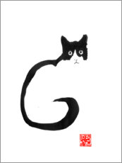 Wandbild  Katzensilhouette - Péchane