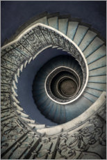 Poster Hübsches blaues Treppenhaus