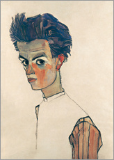 Wandsticker  Egon Schiele, Selbstbildnis - Egon Schiele