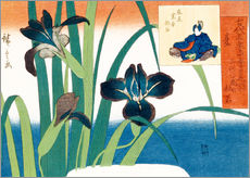 Wandsticker  Schwertlilien bei Yatsuhashi - Utagawa Hiroshige