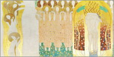 Leinwandbild  Beethovenfries: Die Künste, Paradieschor und Umarmung - Gustav Klimt