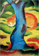 Acrylglasbild  Katze unter einem Baum - Franz Marc