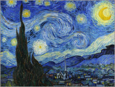 Holzbild  Sternennacht - Vincent van Gogh