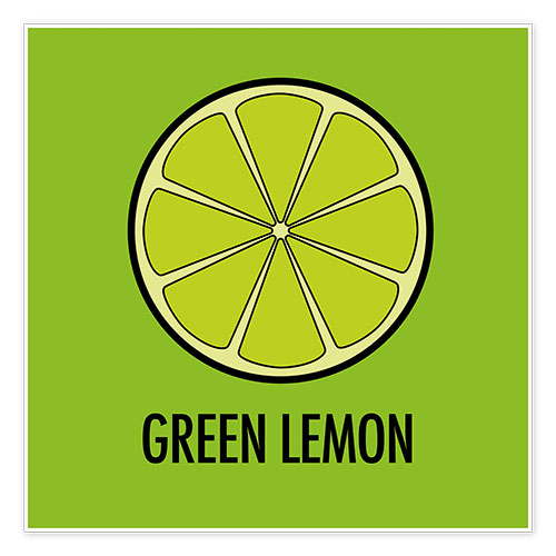 Poster Green Lemon / Grüne Limone