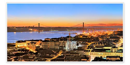 Poster Lissabon Panorama