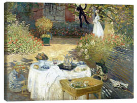Leinwandbild  Das Mittagessen: Monets Garten in Argenteuil - Claude Monet
