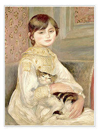 Poster Julie Manet mit Katze