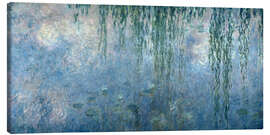 Leinwandbild  Seerosen mit Trauerweiden, Detail Mitte - Claude Monet