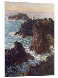 Hartschaumbild  Felsen bei Belle-Ile - Claude Monet