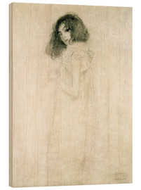 Holzbild  Porträt einer jungen Frau - Gustav Klimt
