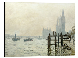 Alubild  Themse vor Westminster - Claude Monet