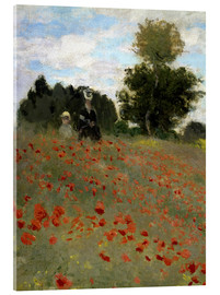 Acrylglasbild  Mohnfeld bei Argenteuil - Claude Monet