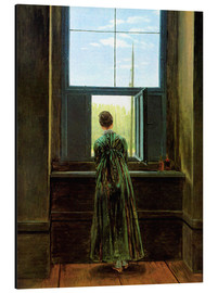 Alubild  Frau am Fenster - Caspar David Friedrich
