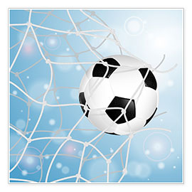 Poster Fußball im Netz