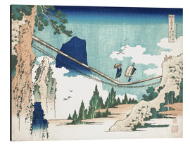 Alubild  Hängebrücke zwischen Hida und Etchu - Katsushika Hokusai