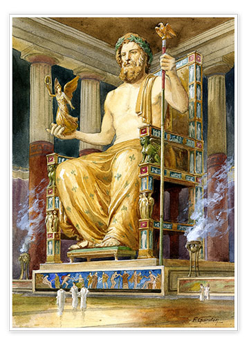 Poster Statue des Zeus bei Oympia
