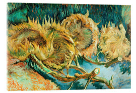 Acrylglasbild  Vier verblühte Sonnenblumen - Vincent van Gogh