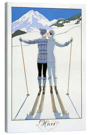 Leinwandbild  Liebende im Schnee - Georges Barbier