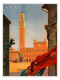 Poster  Siena, Toskana in Italien - Vintage Travel Collection