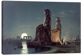 Leinwandbild  Kolosse von Memnon, Theben - Carl Friedrich Heinrich Werner