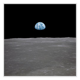 Poster  Apollo 11 ? Aufgang der Erde über dem Mond - NASA