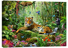 Leinwandbild  Tiger im Dschungel - Adrian Chesterman