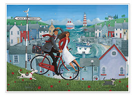 Poster  Fahrrad am Meer - Peter Adderley