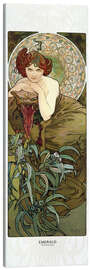 Leinwandbild  Die Edelsteine - Smaragd - Alfons Mucha