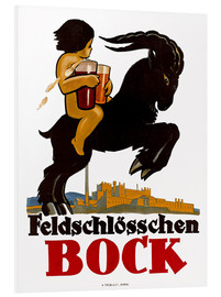 Hartschaumbild  Feldschlösschen Bock - Vintage Advertising Collection