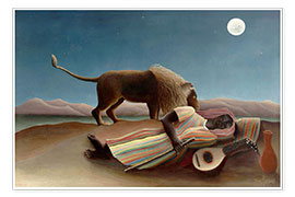 Wandbild  Die schlafende Zigeunerin - Henri Rousseau