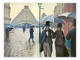 Poster  Pariser Straße, regnerischer Tag - Gustave Caillebotte