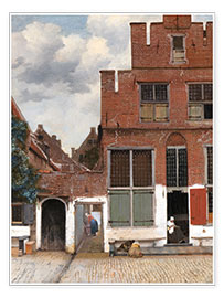 Wandbild  Straße in Delft - Jan Vermeer
