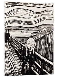 Hartschaumbild  Der Schrei - Edvard Munch