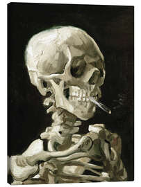 Leinwandbild  Skelett mit brennender Zigarette - Vincent van Gogh