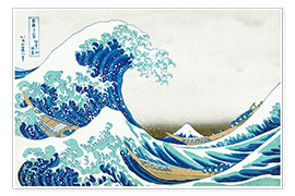 Poster  Die große Welle vor Kanagawa - Katsushika Hokusai