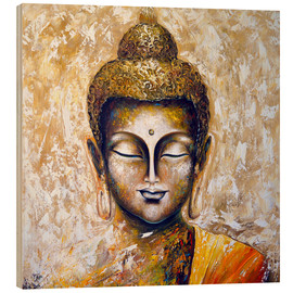 Holzbild  Buddha - Theheartofart Gena