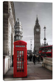 Leinwandbild  Londoner Telefonzelle und Big Ben - Filtergrafia