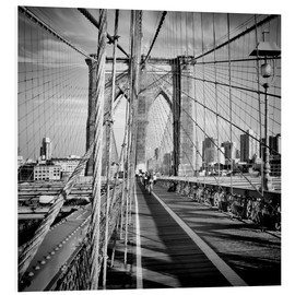 Hartschaumbild  NYC Brooklyn Bridge Flair - Melanie Viola