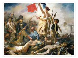 Poster  Die Freiheit führt das Volk - Eugene Delacroix