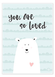 Poster  you are so loved - Mintgrün - m.belle