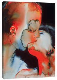 Leinwandbild  Close-up Kiss, 1988 - Graham Dean
