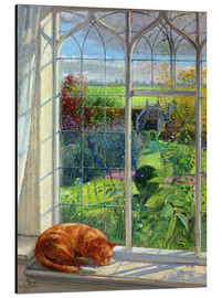 Alubild  Katze im Fenster, Sommer - Timothy Easton
